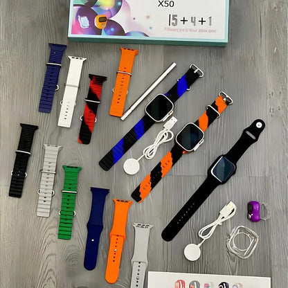 Dazl X50 Smart Watch Combination – 15 Straps – 3 Watches – Ramadan Tasbeeh Edition Touch Pen