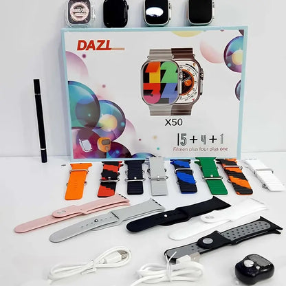 Dazl X50 Smart Watch Combination – 15 Straps – 3 Watches – Ramadan Tasbeeh Edition Touch Pen