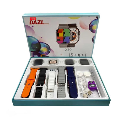 Dazl X50 Smart Watch Combination – 15 Straps – 3 Watches – Ramadan Tasbeeh Edition Touch Pen