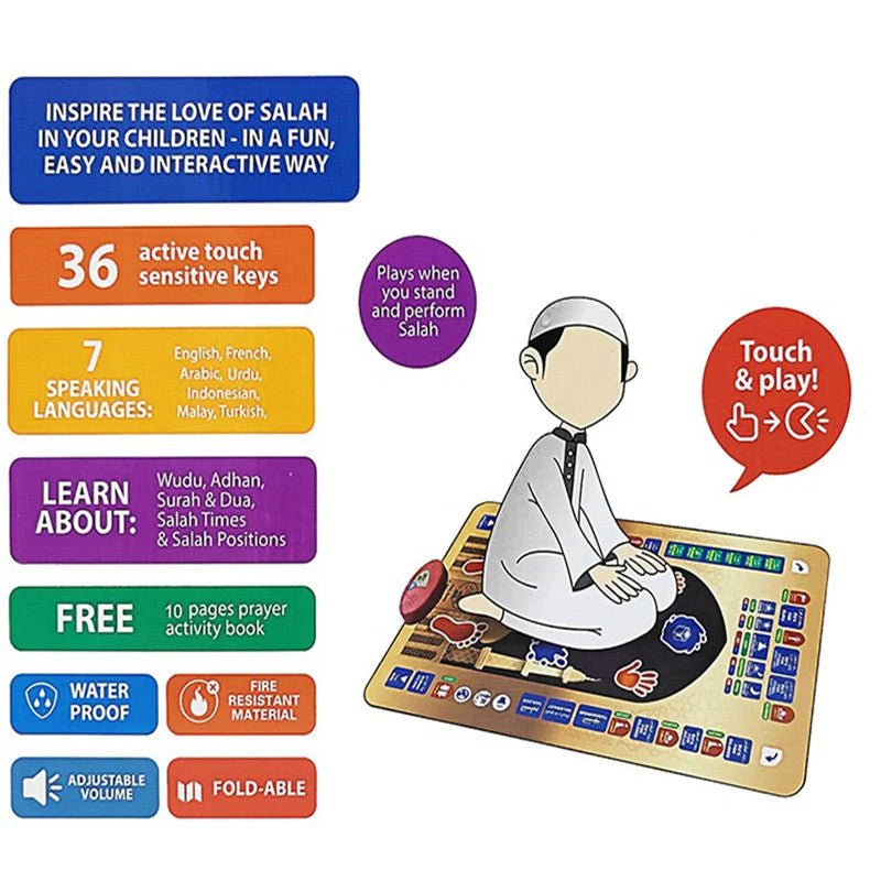 Islamic Prayer Mat for Children Education